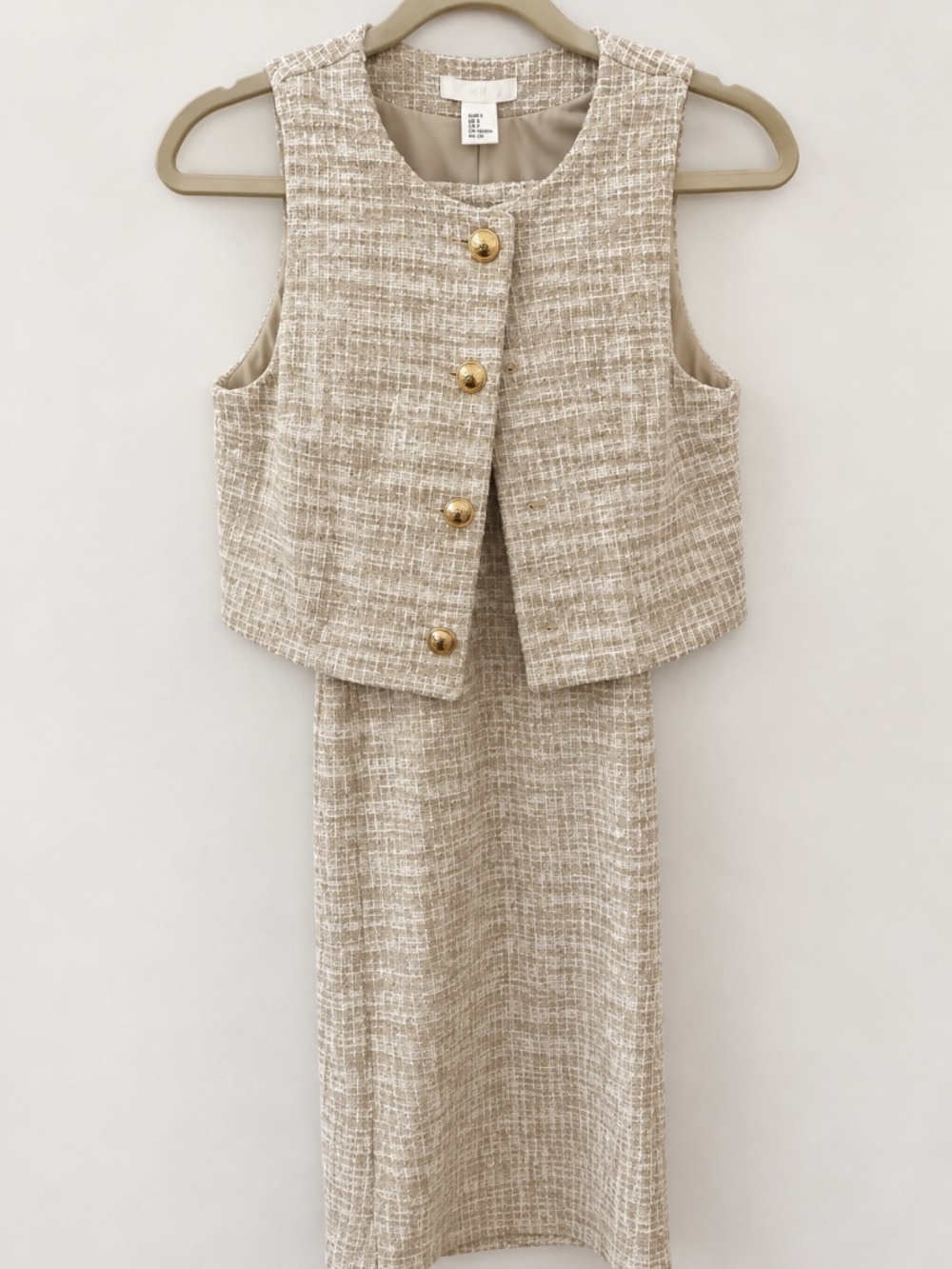 Beige Tweed set